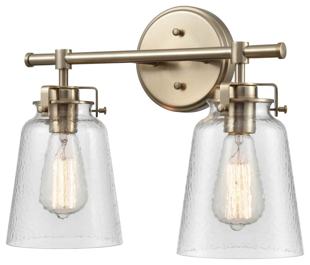 2 Light 16" Modern Gold Vanity Light