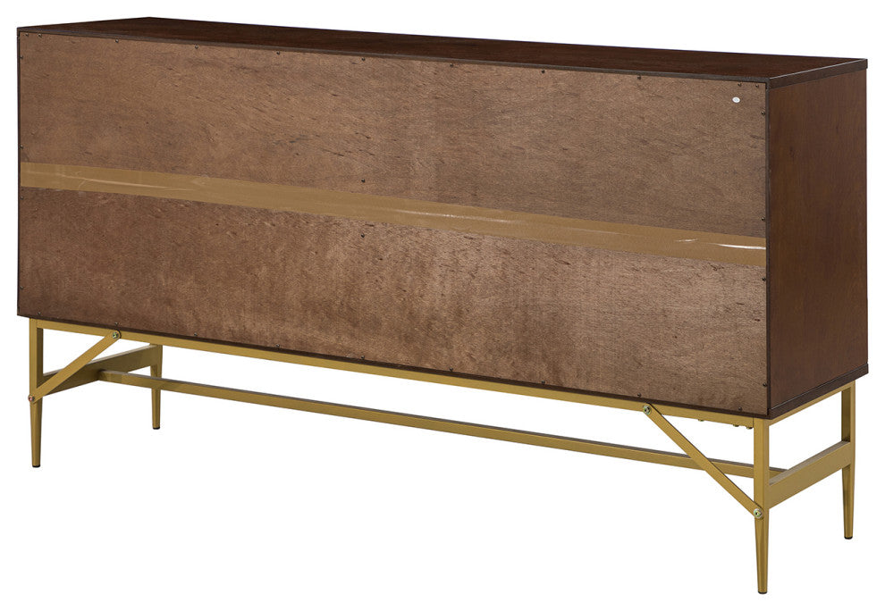 Julian Contemporary 4 Door Sideboard, Walnut
