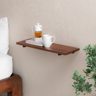 Bailey Wall Mounted Shelves, Walnut, 24"
