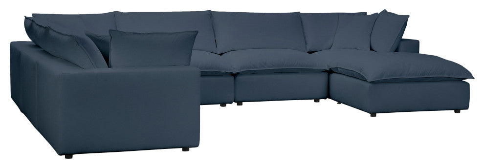 Cali Navy Modular Large Chaise Sectional
