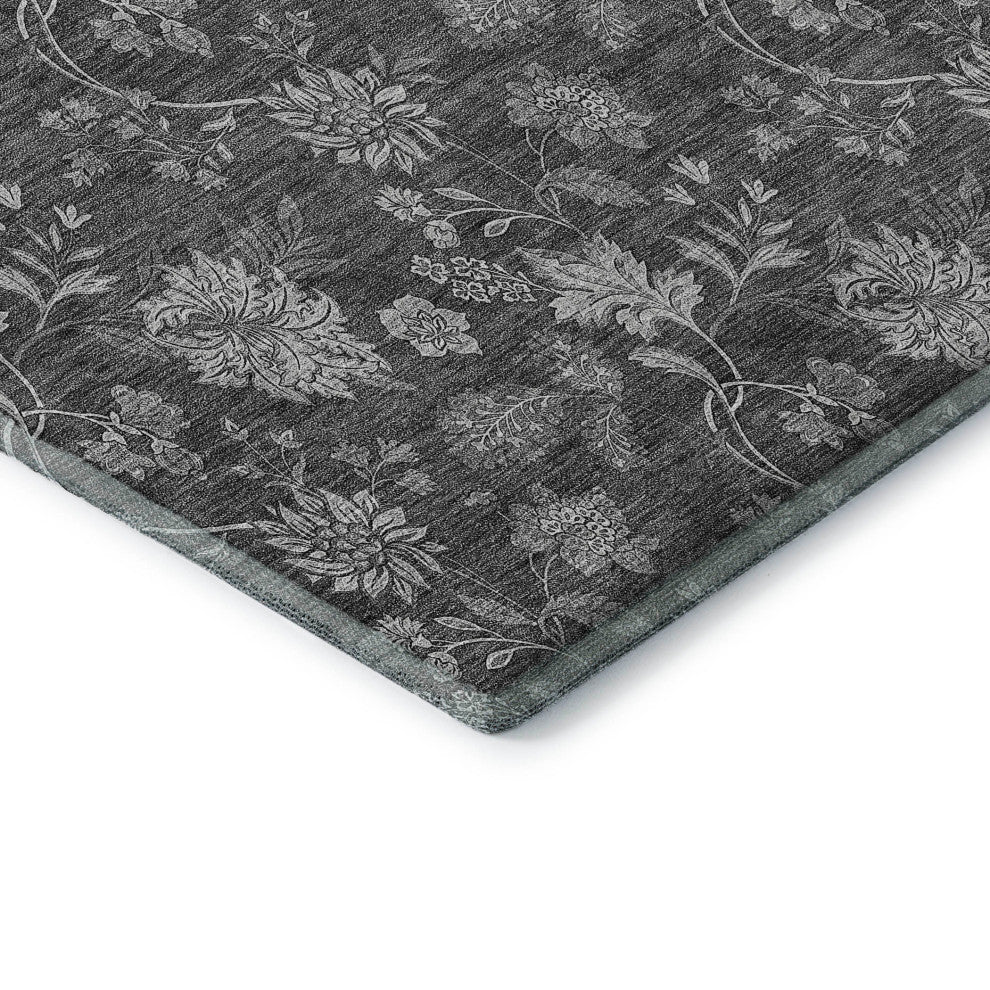 Premium Machine Washable Mayfield AMF680 Gray 8' x 8' Round Rug