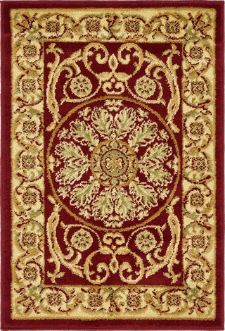 Unique Loom Red Napoleon Versailles 2' 2 x 3' 0 Area Rug