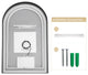 Estartit Oval LED Wall Mount Mirror, Brushed Black, 24" W X 40" H