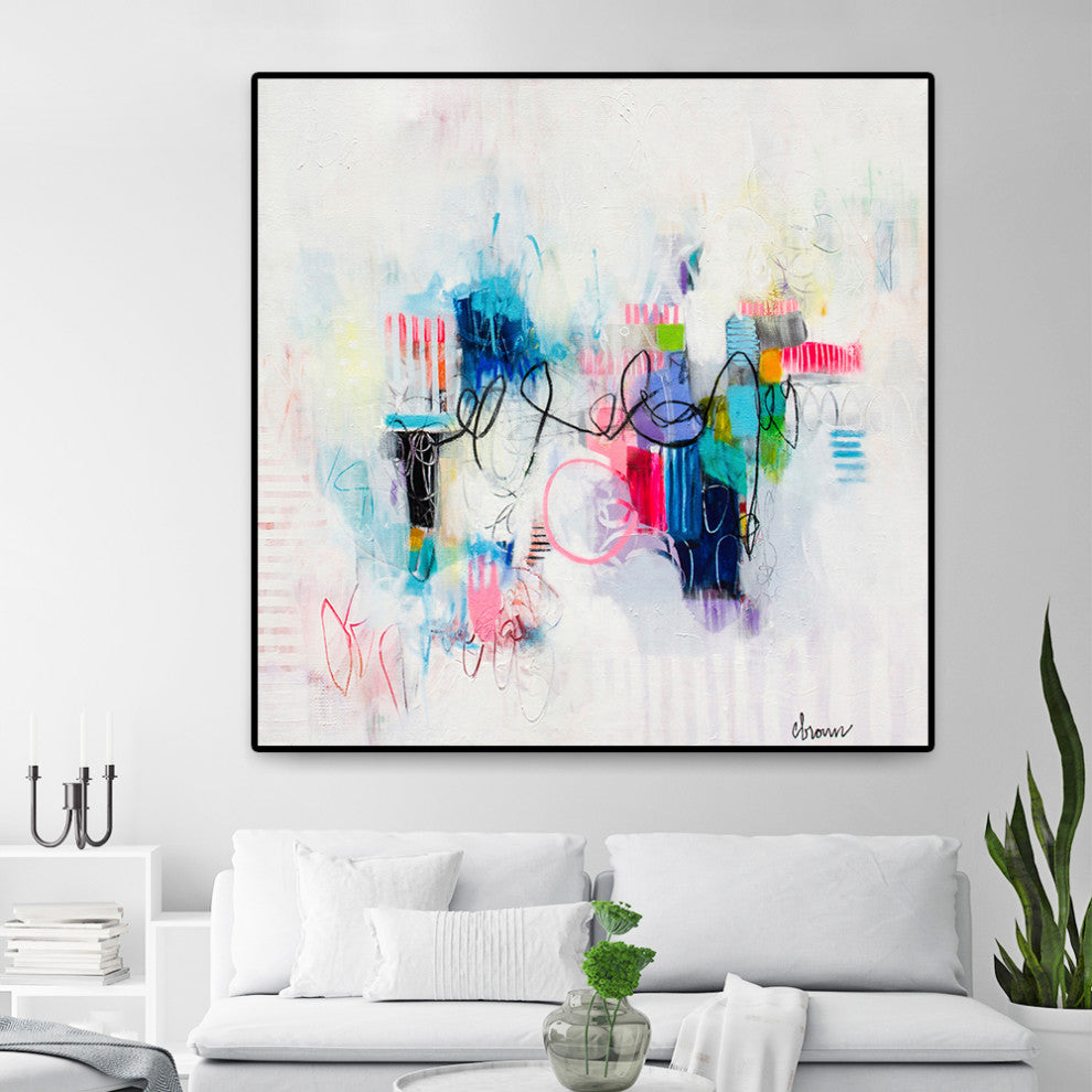 "Possibilities of the Heart" Oversized Framed Canvas, 45" x 45"