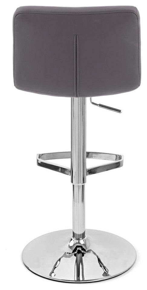 Lattice Adjustable Height Swivel Armless Bar Stool, Slate
