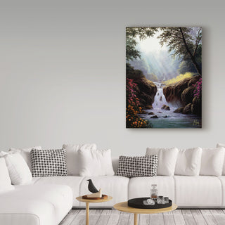 "Light On A Waterfall" by Anthony Casay, Canvas Art, 32"x24"