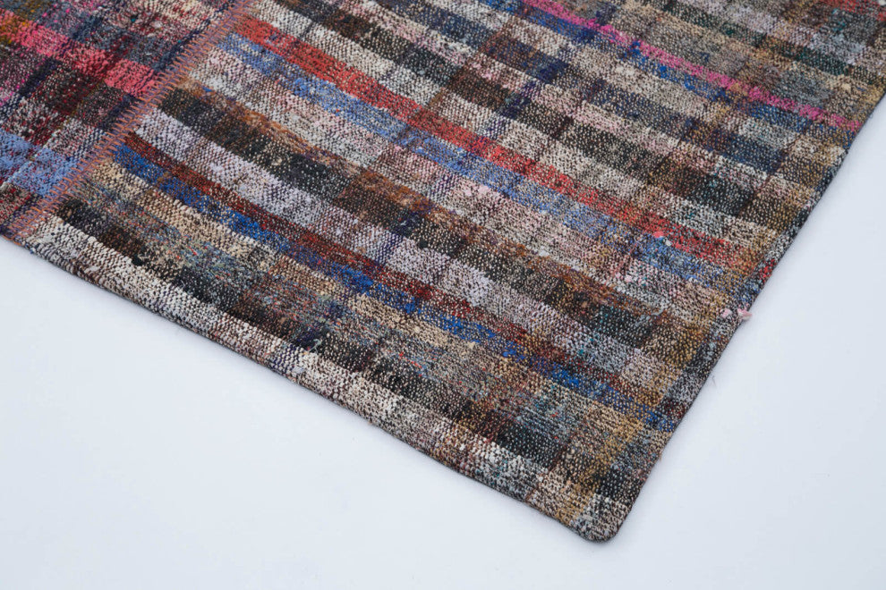 Rug N Carpet - Handmade Turkish 6' 8'' x 9' 11'' Tribal Patchwork Kilim Rug