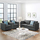 Armchair and Loveseat Sofa Set, Fabric, Gray, Modern, Lounge Hospitality