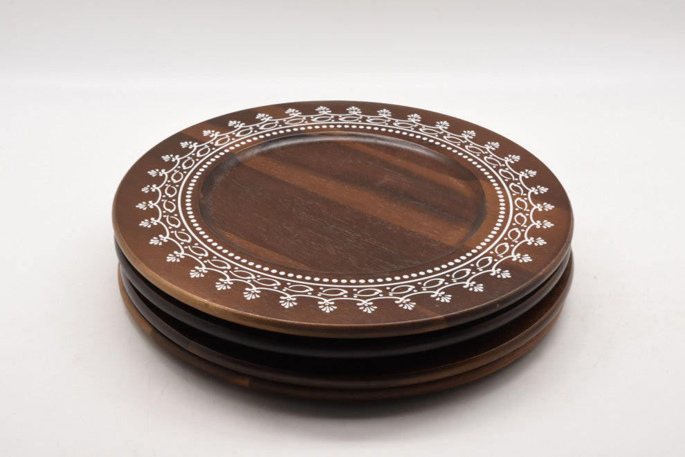 Heim Concept Acacia Wooden Charger Plate 4Pcs/Set