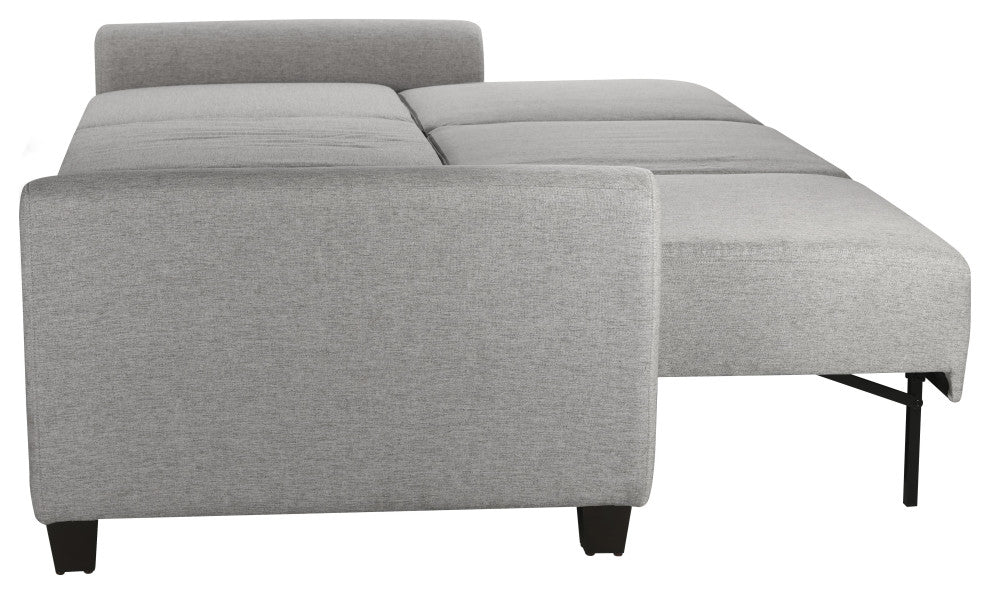 Sealy TruFit Klein Queen Dropback Sofa Bed Convertible, Silver