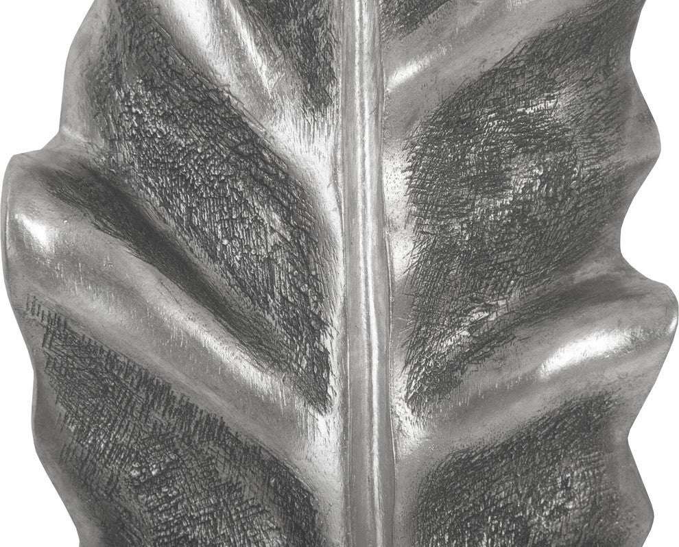 Petiole Wall Leaf, Silver, Medium, Version A