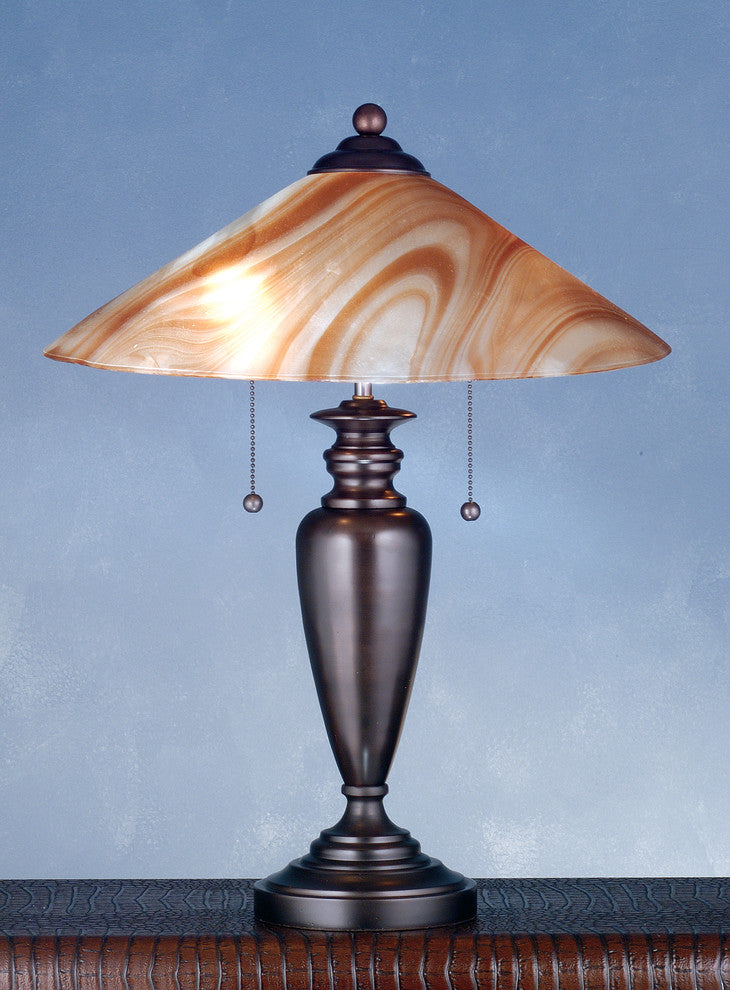23 5"H Cognac Swirl Table Lamp