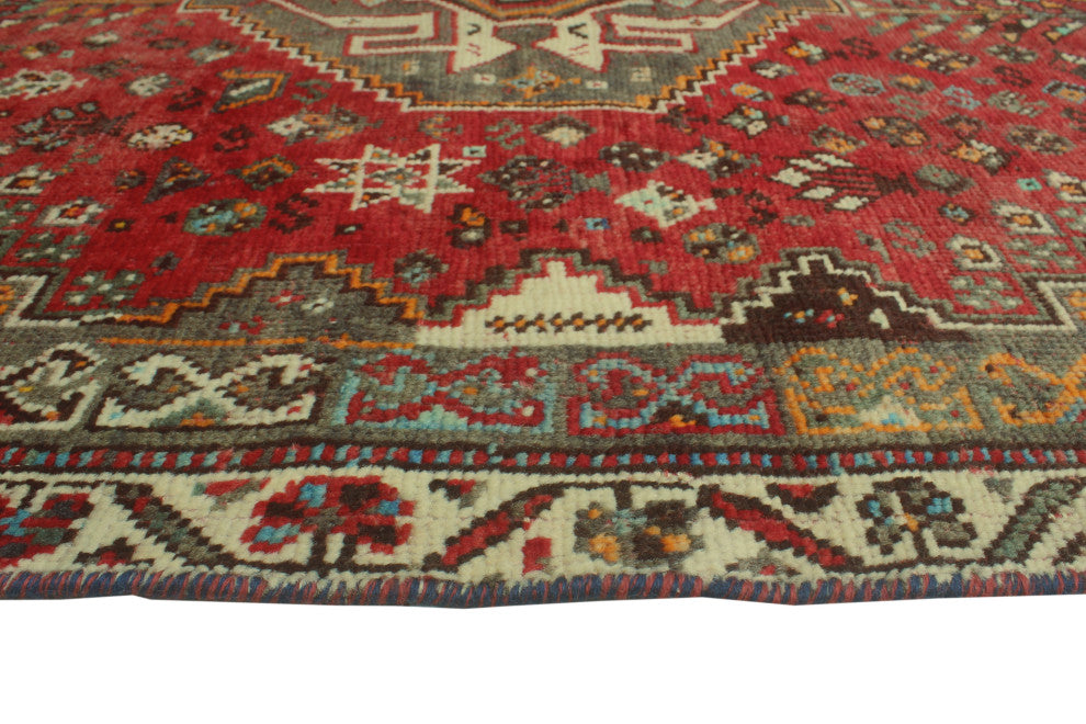 Fine Vintage Distressed Skylar Red Rug