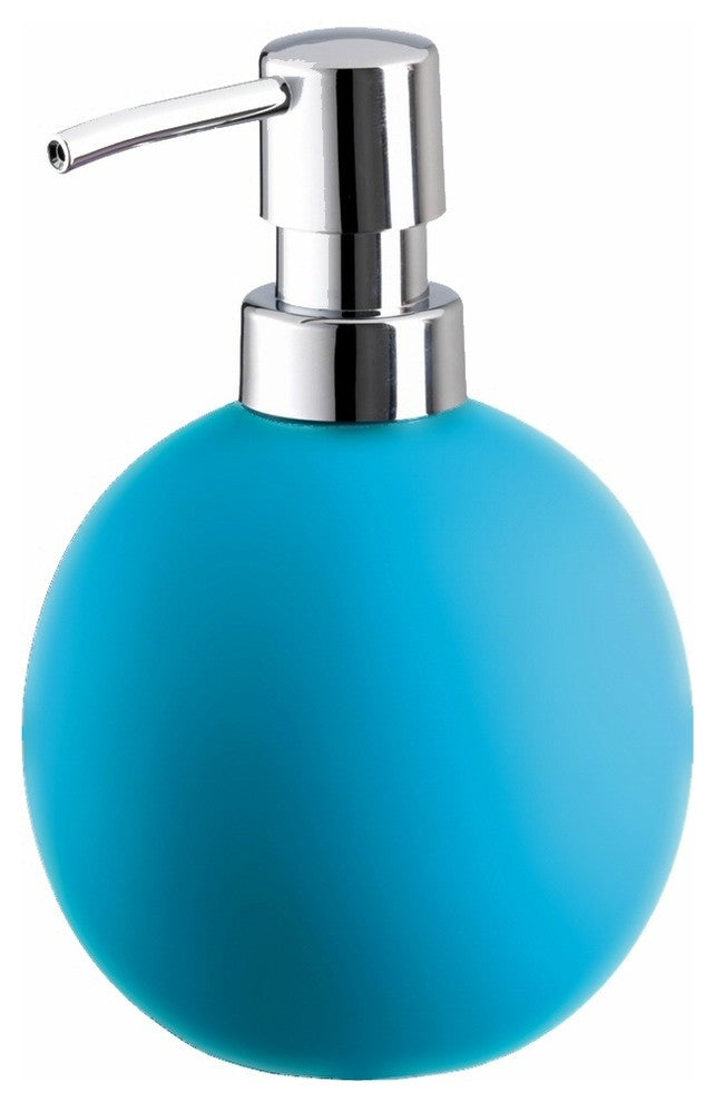 Round Countertop Soap Dispenser, Turquoise