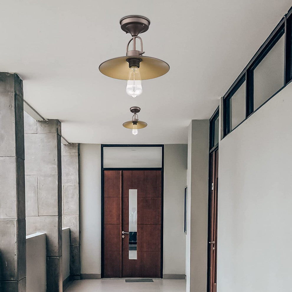Farmhouse Light Fixtures Ceiling Mount Rust Flush Ceiling Lamp