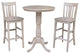 30" Round Pedestal Bar Height Table With 2 San Remo  Bar Height Stools
