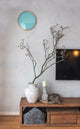 Glamour Metal Dome Wall Clock, Turquoise/Rose Gold