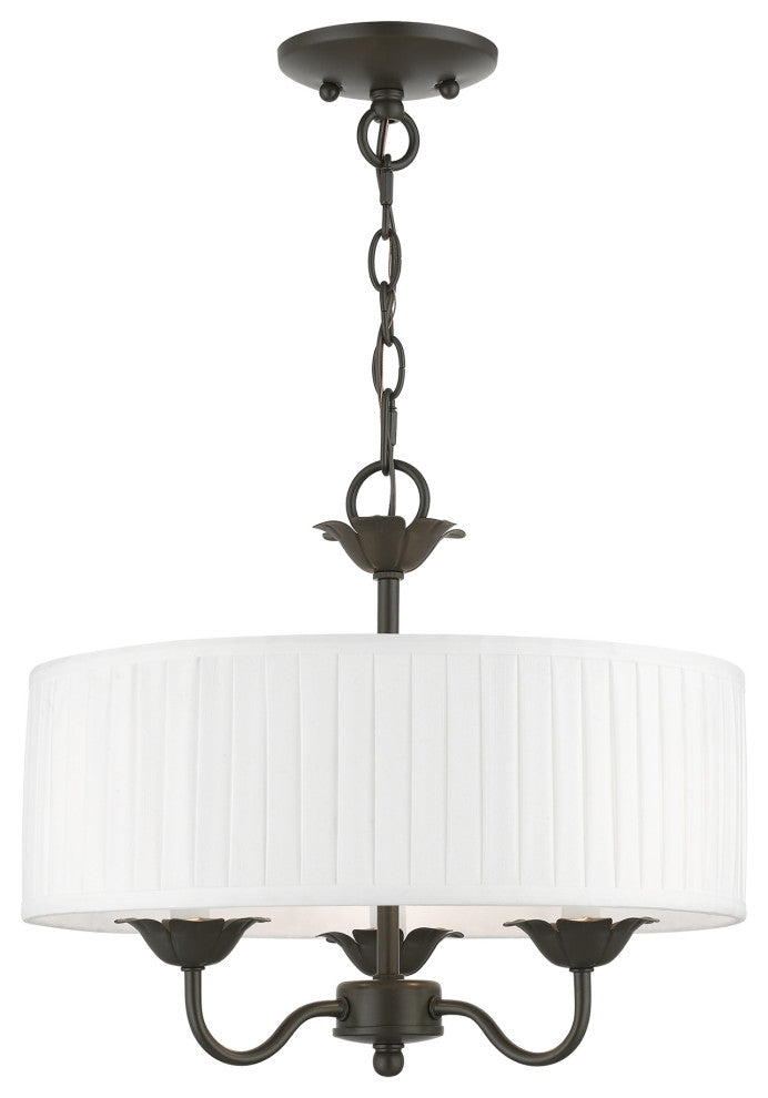 Livex Lighting 3 Light English Bronze Pendant Chandelier