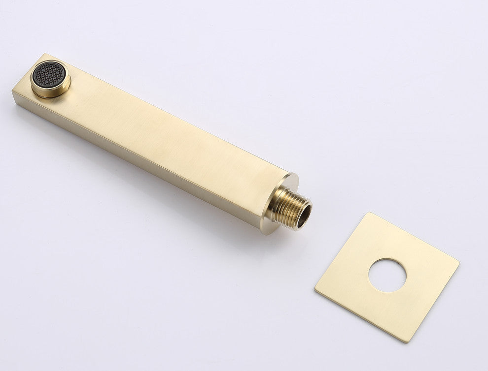 Alam Empolo 8" Wall mount Rain Shower Set, Gold