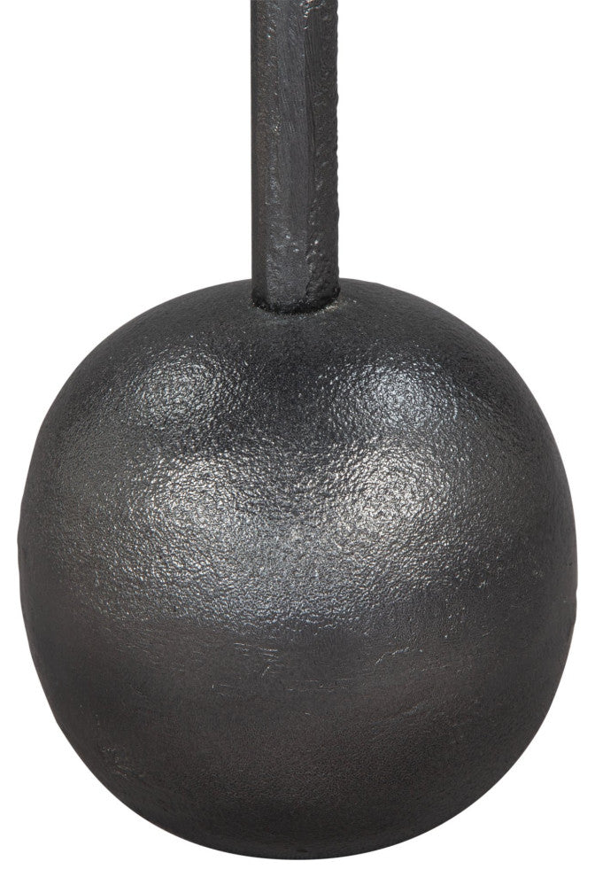Sofa Side Table, Round, Aluminum, Metal, Antique Black, Black, Hospitality
