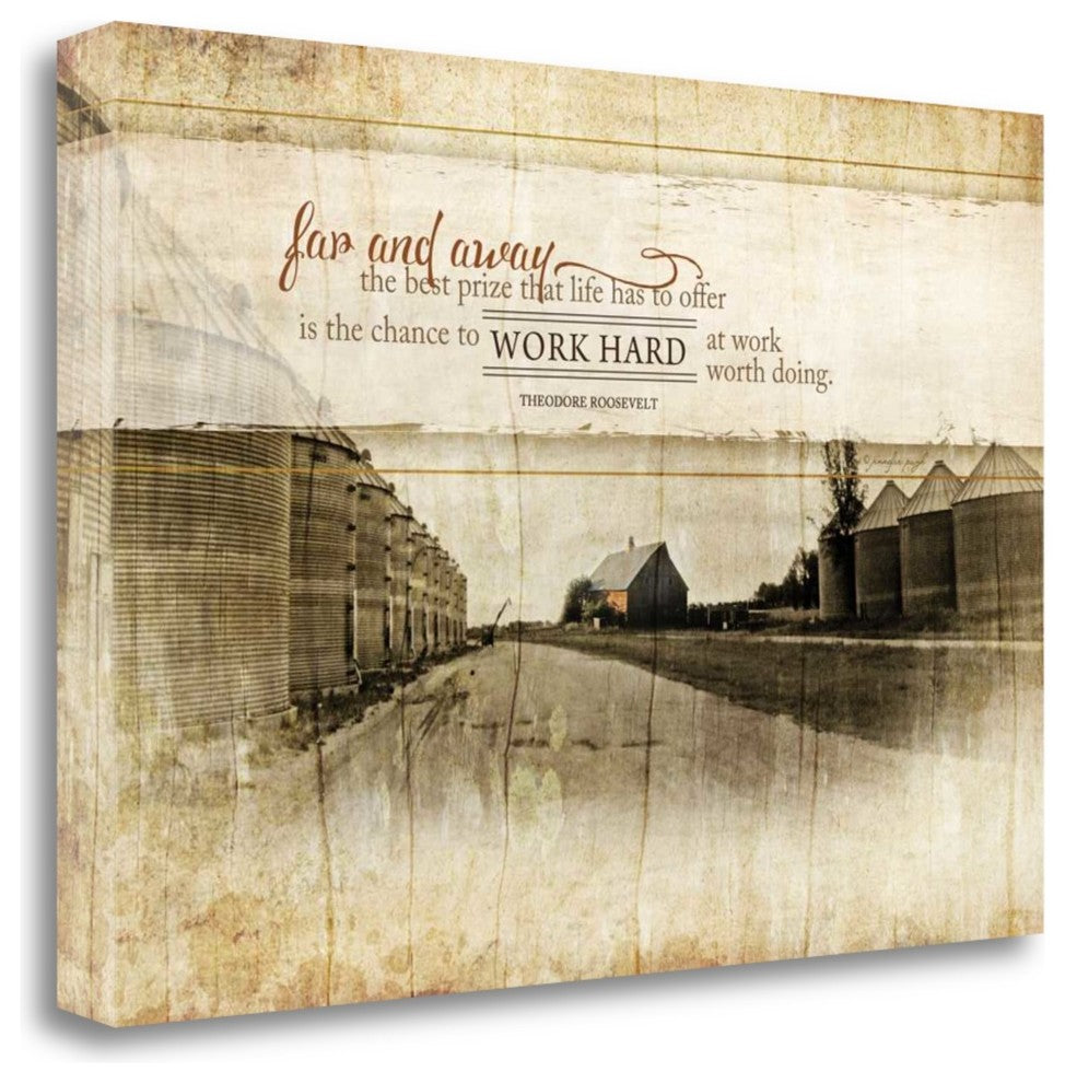 "Work Hard" By Jennifer Pugh, Giclee Print on Gallery Wrap Canvas, Ready to Hang