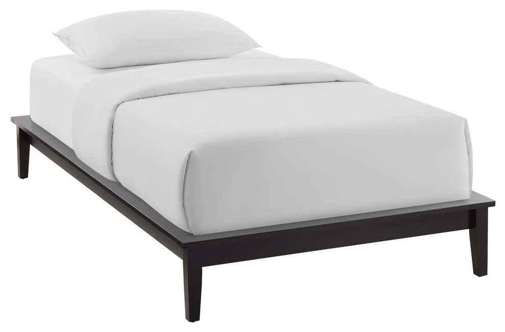 Walnut Lodge Twin Wood Platform Bed Frame