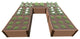 Classic Sienna Walk-In Jumbo U-Shape' 12'x12' 22" Raised Garden Bed, 1" Profile