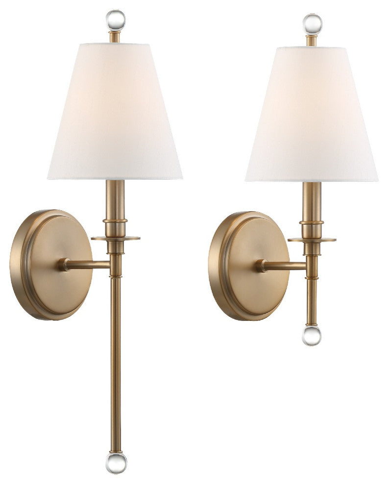 Riverdale 1 Light Aged Brass Wall Mount