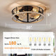 5 Light Industrial Cage Ceiling Fan With Light Remote Control Farmhouse Ceiling