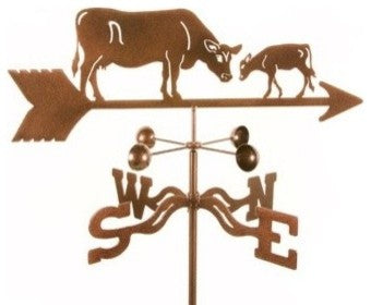 Cow With Calf Weathervane With Roof Mount