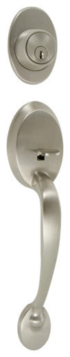 Callan Colton Single Cylinder Handleset in Satin Nickel finish, Satin Nickel, Dummy Handle Set