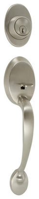 Callan Colton Single Cylinder Handleset in Satin Nickel finish, Satin Nickel, Dummy Handle Set