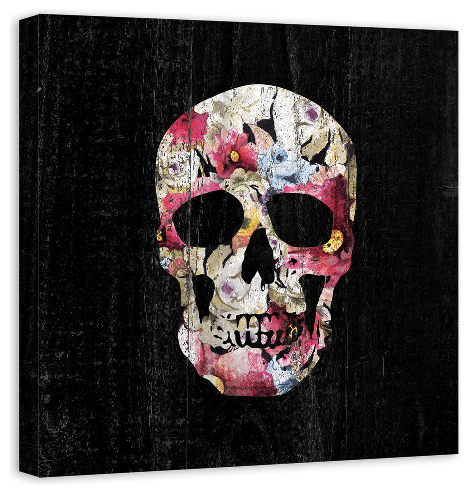 Floral Skull 30x30 Canvas Wall Art