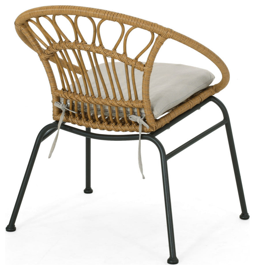 Beulah Faux Wicker Chairs, Set of 2