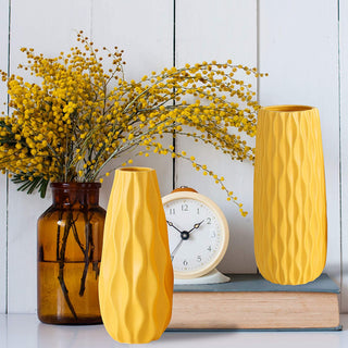 2 Piece Scandi Pop-Yellow Vases