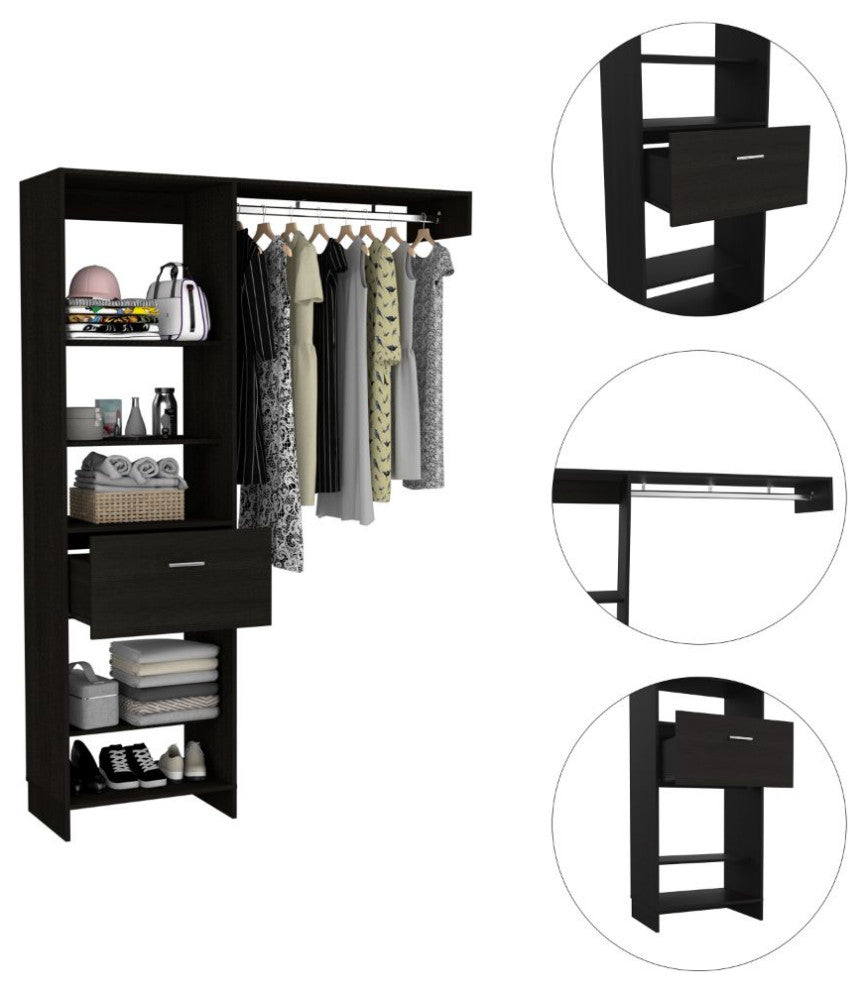 DEPOT E-SHOP: Dynamic 150 Closet System, Black