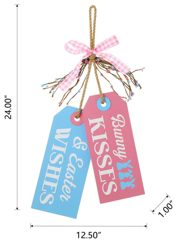 24'' Easter Wooden Doorknob Hanging Decor