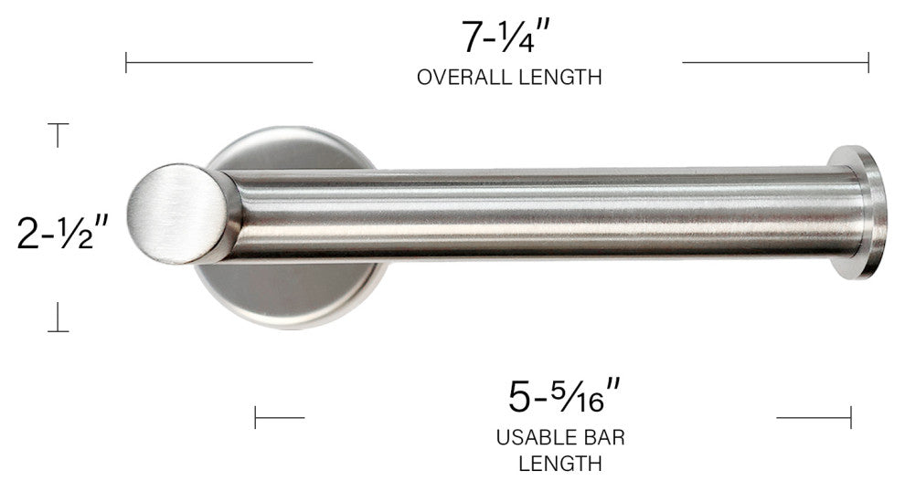 Coronado Wall Mounted Bath Toilet Paper Holder Bar, Stainless Steel, Polished Stainless Steel