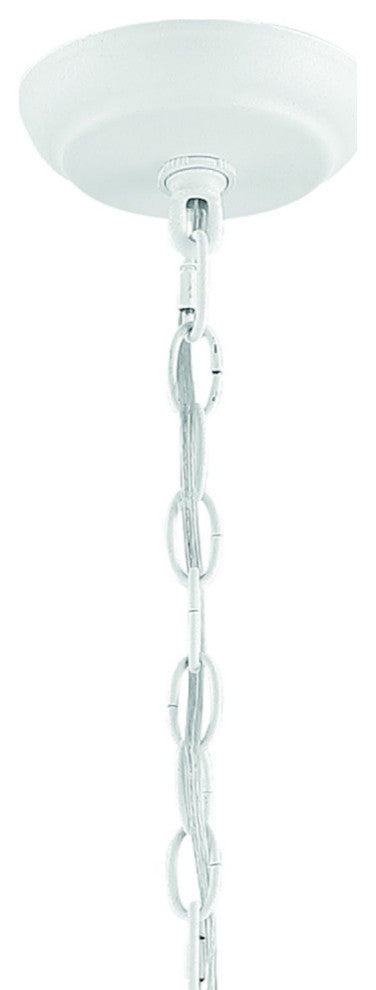 Broche 6 Light Matte White Chandelier