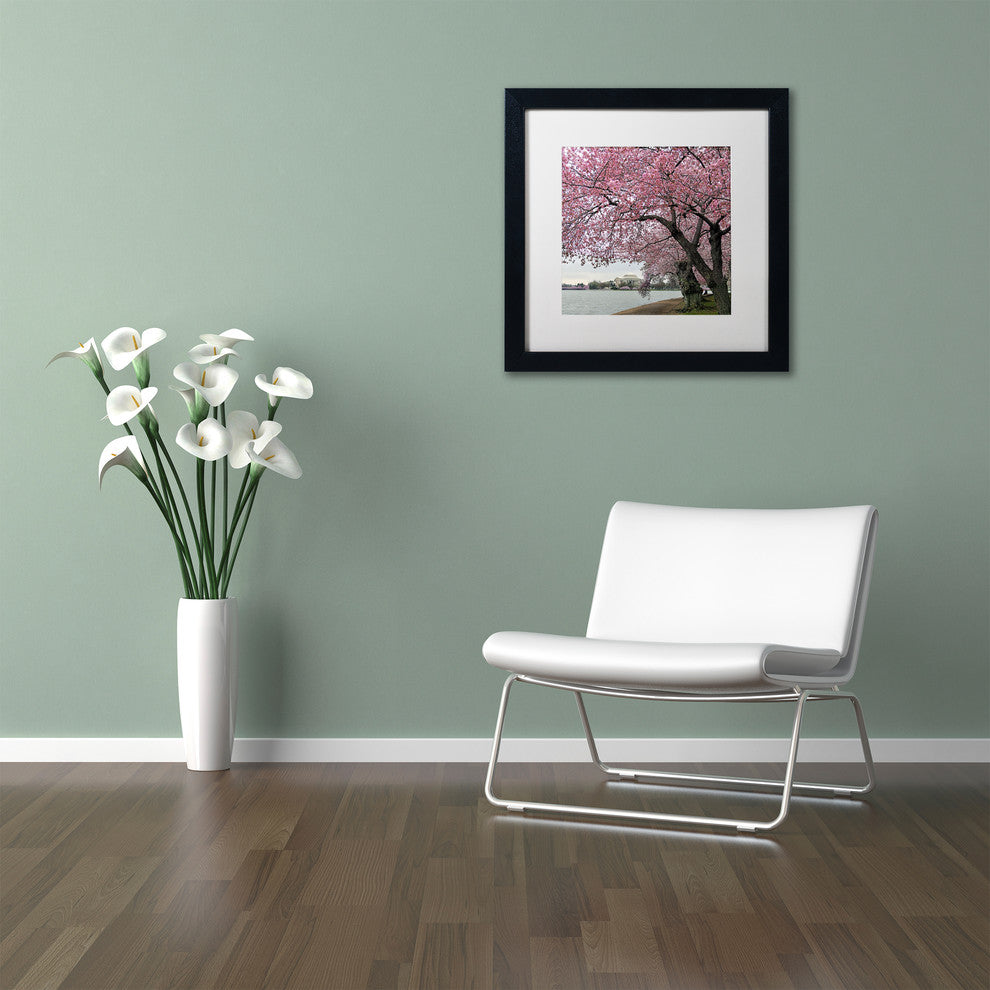 CATeyes 'Tidal Basin Blossoms' Matted Framed Art, 16x16