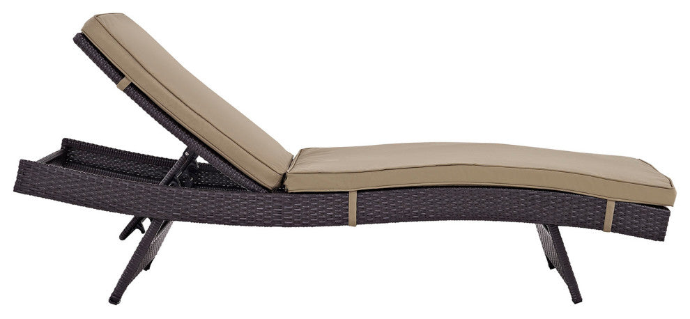 Espresso Mocha Convene Chaise Outdoor Patio Set of 6