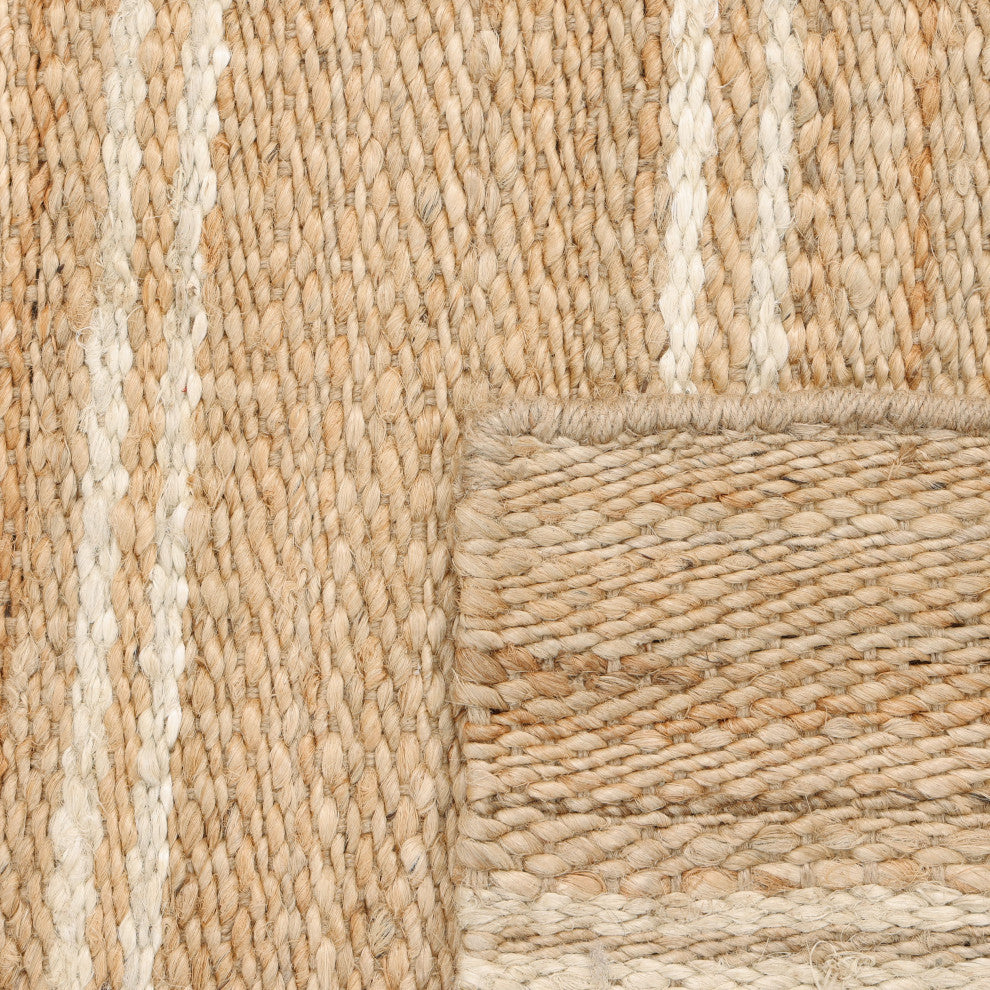 Lilly Handmade Area Rug Brown, 5' 0" X 8' 0"