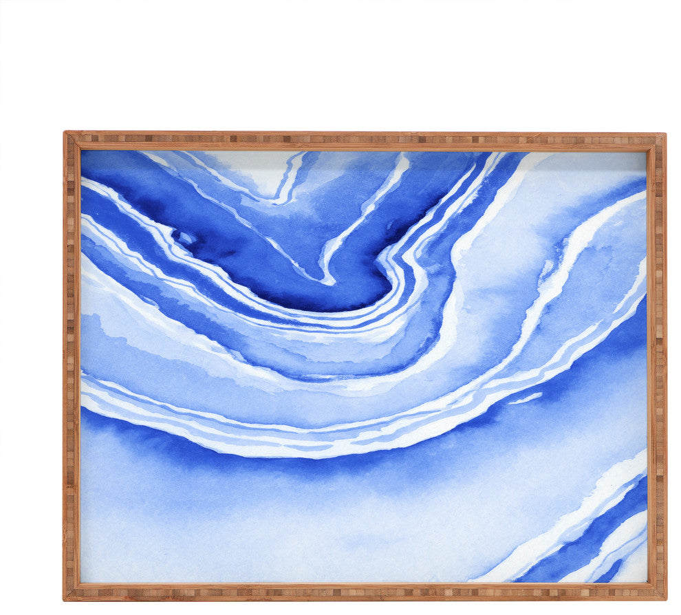 Laura Trevey Blue Lace Agate Rectangular Tray