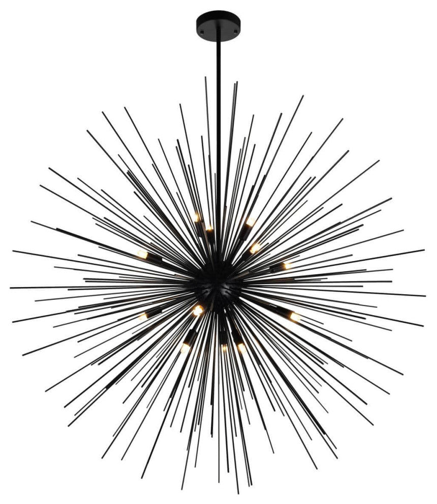 Chandelier - crystal7339par, Black, Large
