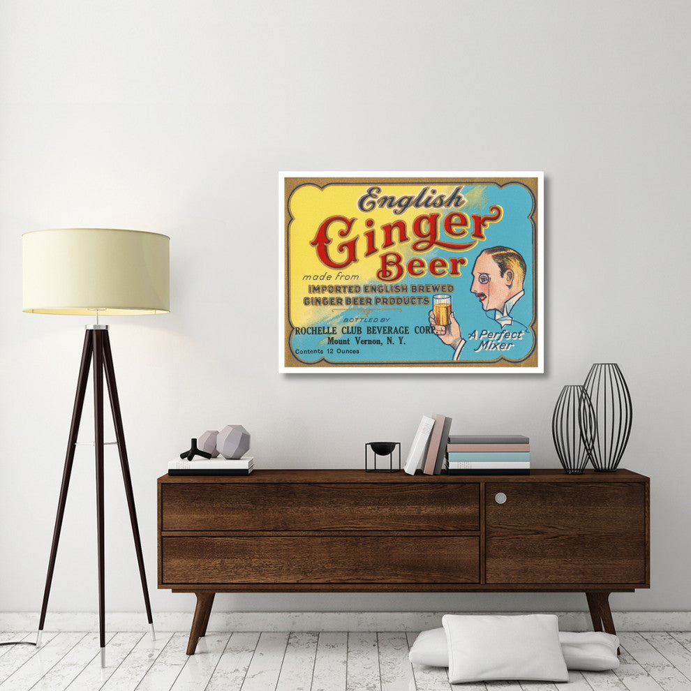 "English Ginger Beer" Digital Paper Print by Vintage Booze Labels, 46"x35"