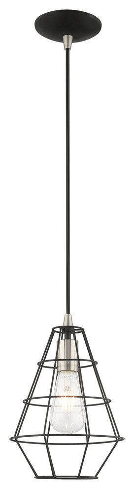 Livex Lighting Black 1-Light Mini Pendant