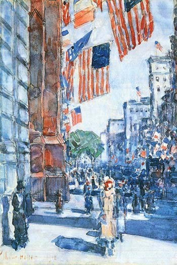 Flags, Fifth Avenue - Canvas Poster 20" x 30"