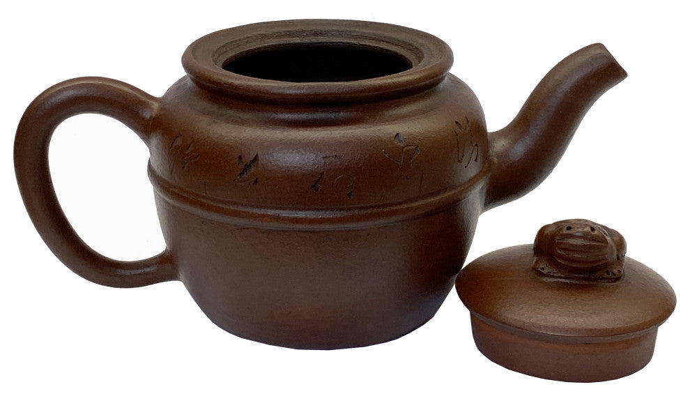 Chinese Handmade Yixing Zisha Clay Teapot With Artistic Accent, Hws2226