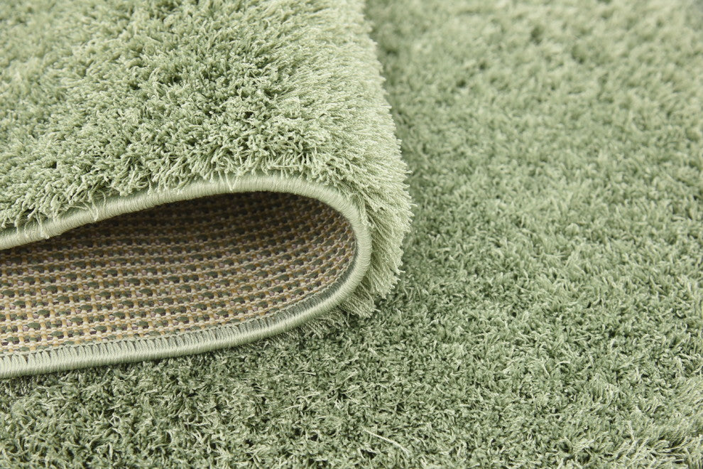 Unique Loom Sage Green Studio Solid Shag 2' 0 x 6' 7 Runner Rug