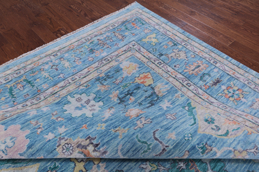 10' 3" X 14' 2" Turkish Oushak Hand Knotted Wool Rug - Q13276